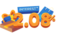 2.08% interest/month, without any  down payment